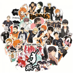 50 vnt Manga Haikyuu!! Lipdukai Hinata Shoyo PVC lipdukai Japonijos anime kolekcija Demon Slayer Bagažo lipdukai 50PCS