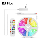 Led Strip 5050 Bluetooth Smart LED juostelė &scaron;viesos muzikos RGB diodų juosta DC 12V Ambilight neoninė lempa, skirta kambario vakarėlio dekoravimui su ES ki&scaron;tuku 1M-EU Plug