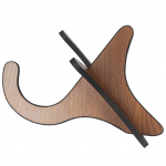 Medinis Ukulele gitaros stovas, ne&scaron;iojamas nuimamas styginių instrumentų laikiklis Basswood medžiaga gitaroms ruda