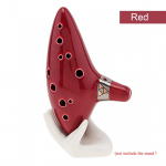 12 skylių Ocarina keramikinis alto vidurinio tono tonas C fleitos instrumentas Raudona žalia ruda Neprivaloma