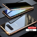 Privatumo apsaugantis nuo blizgesio metalinis magnetinis dvipusis stiklo dėklas, skirtas Samsung S20 S21 S10 S9 S8 Note 20 10 9 8 Plus Ultra A71 A51 A70 Galaxy Note20