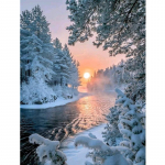 &bdquo;Pasidaryk pats&ldquo; &bdquo;Snow Scenic&ldquo; 5D deimantinė tapyba, pilnas apvalus grąžtas kra&scaron;tovaizdis deimantinis siuvinėjimas kryžminio dygsnio mozaikos rinkiniai Sienų menas Namų dekoras Full Round 20x30CM