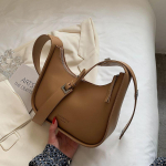 Yogodlns Vintage pusmėnulio vienspalvė rankinė ant pečių moteri&scaron;ka mink&scaron;ta odinė nauja Crossbody rankinė 25x7x21cm