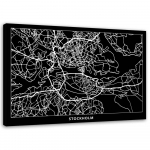 Feeby Canvas print, Stokholmo miesto planas