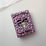 Ins Pink Purple Leopard Cat Card Love Hollow 3 colių Po Albumas Polaroid Star Chasing Small Card Girl Heart Storage Book album black