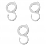 3 vnt. Anti Drop S kabliukai, skirti pakabinti balti PP augalai, apsaugantys nuo kritimo, žibintai, puodai, puodai, puodukai, puodukai, virtuvės 3PCS balta