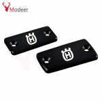 New Pair Motorcycle Front Brake Reservoir Fluid CNC Tank Cover Oil Cup Caps For TE 300i 2018 TE 300 i