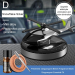 Automobilinis saulės energijos kvepalų difuzorius, automobilio oro gaiviklis, kvepalai, automobilio sraigtasparnio aromato ornamentas, ilgai i&scaron;liekantis lengvas aromatas sidabras
