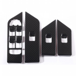 For Land Rover Range Rover Evoque 2012-2018 Car Door Window Button Panel Cover Trim ABS Glass lift decoration accessories Carbon fiber pattern black