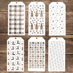 6 vnt. 12*24 cm besiūlis trafaretas, skirtas Scrapbooking tapybos albumui i&scaron; popierinės kortelės kūrimo amatų dekoratyvinis reljefinis &scaron;ablonas