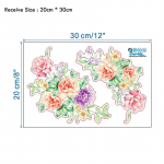 Bijūnų gėlių sienų lipdukai Menas Namų dekoro tapetai Nuimami vinilo sienų lipdukai vaikams Svetainės tualeto &scaron;aldytuvo dekoracijos