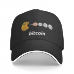 Klasikinės Bitcoin Snacks beisbolo kepuraitės Moteri&scaron;kos Unisex pagal užsakymą reguliuojamos Unisex BTC kriptovaliutos tėčio kepurė lauke Baseball Cap