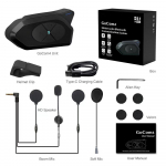 GOCOM4 Motociklo Bluetooth domofonas &Scaron;almas Komunikatorius Ausinės FM Ridao Interphone Intercomunicador 4 vairuotojams PK V4 PLUS balta