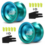 2 pakuotės aliuminio &bdquo;Yoyo&ldquo; kamuoliukų konkurencinga &bdquo;Yo Yo&ldquo; dovana su guolių stygomis ir pir&scaron;tinėmis