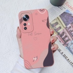 Skirta Xiaomi 10 11 12 13 Lite 10T 11T 12T 12S Ultra 11X Pro Dėklai Fashion Love Heart Camera Protection Square Skystas silikonas, skirtas Xiaomi buferiui Xiaomi Mi A3