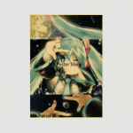 Anime Idol Animacinių filmų dainininkas Miku Plakatas HD spausdinimas Kraftpopierius Retro siena Meno paveikslėliai Miegamojo Dekoratyvinė tapyba Namų dekoro dovanos 30x21cm