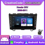8 colių WIFI Android 2 Din Autoradio autoradio daugialypės terpės grotuvas skirtas Honda CRV CR-V 2006-2011 su mygtuko rankenėle Carplay GPS 2+32GB