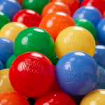 KiddyMoon mink&scaron;to plastiko žaidimo kamuoliukai vaikams 100 kamuoliukų/6cm-2.36in, geltona/žalia/mėlyna/raudona/oranžinė 100 Balls/6cm-2.36in