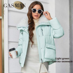 GASMAN 2023 Fashion Winter Parkas Moteri&scaron;ka trumpo kailio apykaklė Plona laisvalaikio striukė su gobtuvu, &scaron;ilta pūkinė striukė, moteri&scaron;ki paltai, moteri&scaron;ki 83919 XXL žalia