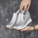 Fujin 7 cm natūralios odos sintetiniai aulinukai moteri&scaron;ki madingi kulk&scaron;nies platformos plei&scaron;tiniai auk&scaron;takulniai batai rudens pavasario seksualūs paslėpti auk&scaron;takulniai batai 33