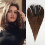 HAIRCUBE 100 % Remy plaukų &scaron;luostės Platinum Brown Ombre Žmonių plaukų gabalėliai moterims ploniems plaukams &scaron;ilko pagrindo segtukas.