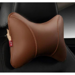 brand car headrest pillow universal comfortable pu leather auto neck pillows fit for most cars quality