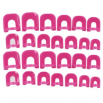 26 vnt. nagų lako kra&scaron;tų apsaugos nuo užliejimo &scaron;ablonų segtukai + 1 vnt. lipdukų įrankių rinkinys