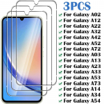 3PCS HD skaidrus permatomas grūdintas stiklas ekrano apsauginė plėvelė, skirta Samsung Galaxy A05 A05S A15 A25 A35 A55 5G A04 A04S A04E A14 A24 A34 A54 Samsung Galaxy M54 gryna