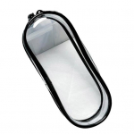 Skaidrus figūrinis ekrano krep&scaron;ys su metaline sagtimi, vandeniui atsparus PVC užtrauktukas, dulkėms atsparus ne&scaron;iojamasis OB11 BJD lėlės ne&scaron;iojimo dėklas, pakabinamas laikymo krep&scaron;ys B balta