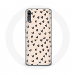 Coque pour Huawei p20 Fond de texture abstraite coeurs noirs