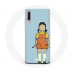 Coque pour Samsung Galaxy A70 Squid game la poup&eacute;e g&eacute;ante de jeu