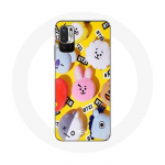 Coque pour Xiaomi Redmi Note 10T 5G BTS Bangtan Sonyeondan BT21 Tata Chimmy Cooky Rj Shooky Koya Mang Et Van
