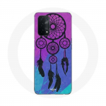 Coque pour Oppo A74 Attrape R&ecirc;ve Noir Fond Bleu et Violet