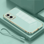 OPPO A76 Case oppo a96 telefono dėklas Oppo A96 A76 dėklas CPH2333 CPH2375 dangtelis A76 96 prabangus kvadratinis padengimas, atsparus smūgiams galinis dangtelis OPPO A96&Case & Strap dangaus mėlyna spalva