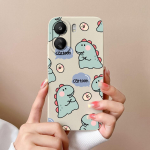 Skirtas &bdquo;Xiaomi Redmi Note 13 Pro 13R 13C K60 Ultra K70 Pro K70E&ldquo; dėklui mielam dinozaurui, auk&scaron;tos kokybės matiniam skysto silikono galinio dangtelio apsauginiam korpuso buferiams Redmi Note 13 5G