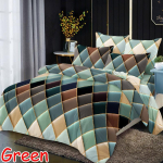 Antklodės užvalkalo + pagalvių užvalkalų rinkinys, vienvietis dvivietis, labai didelis, labai mink&scaron;tas mikropluo&scaron;to audinys, 6 spalvos 200x230(3pcs） žalia