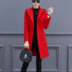 V formos i&scaron;kirptė plona vilnonė striukė moteri&scaron;ka laisvalaikio ilga vėjo striukė Mink&scaron;tas patogus paltas Boutique Parka Spring