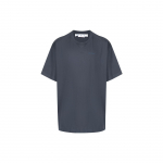 OFF-WHITE Rubber Diagonals Oversized T-Shirt Washed Black Men Streetwear OMAA038S22JER0024646 XS