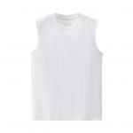 Unisex vasarinė kūno rengybos liemenė, vienspalvė besiūlė O kaklo be rankovių laisva, plona, ​​elastinga greitai džiūstanti megztinė, laisvalaikio sporto salė 3XL balta