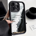 Mink&scaron;tas telefono dėklas, skirtas iPhone 15 Pro dėklui iPhone 11 12 13 14 Pro Max XR XS X 7 8 Plus SE smūgiams atsparus silikoninis jūros bangų vandens dangtelis For iPhone SE 2020