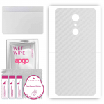 apgo Protective Skin Sticker for the back compatible with LG Q9, Wrap Film, Foil, Vinyl - Pattern Transparent Carbon