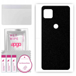 apgo Protective Skin Sticker for the back compatible with Motorola Moto G Power 2021, Wrap Film, Foil, Vinyl - Pattern Matte Black