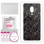 apgo Protective Skin Sticker for the back compatible with Lenovo Z5 Pro, Wrap Film, Foil, Vinyl - Pattern Carbon Black Pixel