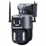 Nauja 12MP 6K IP WiFi lauko kamera PTZ trigubo objektyvo dvigubo ekrano 10x hibridinis priartinimas automatinis sekimas vandeniui atspari apsaugos kamera vandeniui atspari apsaugos apsauga EU Plug