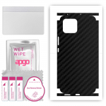 apgo Protective Skin Sticker for the back+sides compatible with Huawei nova 8 SE, Full Wrap Film, Foil, Vinyl - Pattern Carbon Black