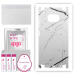 apgo Protective Skin Sticker for the back+sides compatible with Xiaomi Poco X3 Pro, Full Wrap Film, Foil, Vinyl - Pattern White Marble