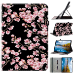 Plum Blossom Pattern Flip Wallet PU odos plan&scaron;etinių kompiuterių dėklas su Samsung Tab A 10.1 / Tab A 8.0 / Tab S6 Lite / Tab S7 / Tab S8 / Tab S9 / Tab A7 / Tab A8 / Tab A9. Samsung Tab S6 Lite (2020