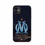 Coque de t&eacute;l&eacute;phone - Maniacase - Iphone 11 - OM logo bleu et dor&eacute; - Silicone - Souple juoda