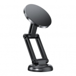 Automobilio prietaisų skydelio telefono tvirtas laikiklis sulankstomas neslystantis magnetas, atsparus smūgiams 360 laipsnių sukimasis POM lenktynės juoda