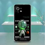 Prabangus astronautų skaidrus dėklas Xiaomi Mi Poco X3 NFC M3 Pro F3 F1 11 Lite 12 Note 10 11T 9T skaidrus telefono dėklas Xiaomi Poco F3